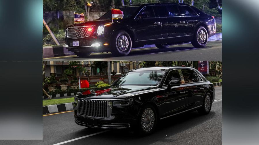 Foto kombo mobil kepresidenan AS cadillac one 