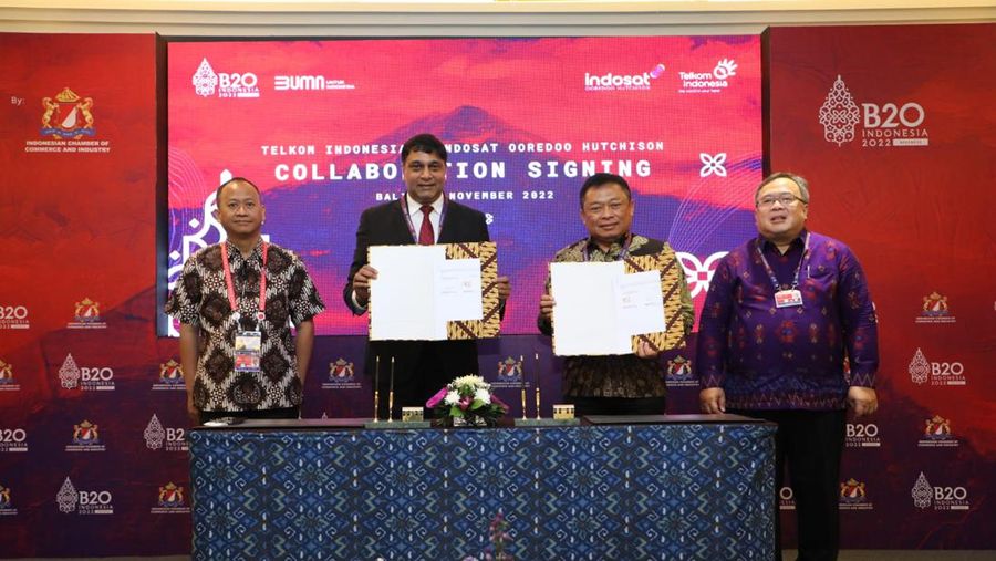 Komitmen Telkom dan Indosat memacu pertumbuhan ekonomi digital.