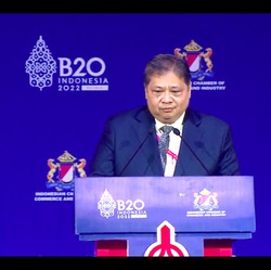 Di Forum B20, Airlangga Pamer RI Bakal Punya Ibu Kota Baru