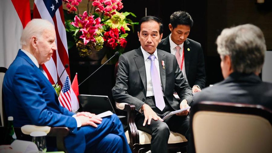 Pertemuan bilateral Presiden Joko Widodo dengan Presiden Amerika Serikat Joe Biden, The Apurva Kempinski Bali, 14 November 2022. (Laily Rachev - Biro Pers Sekretariat Presiden)