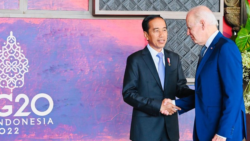 Pertemuan bilateral Presiden Joko Widodo dengan Presiden Amerika Serikat Joe Biden, The Apurva Kempinski Bali, 14 November 2022. (Laily Rachev - Biro Pers Sekretariat Presiden)