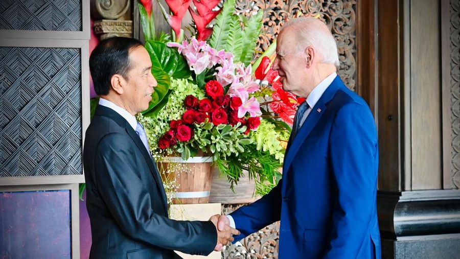 Pertemuan bilateral Presiden Joko Widodo dengan Presiden Amerika Serikat Joe Biden, The Apurva Kempinski Bali, 14 November 2022. (Laily Rachev - Biro Pers Sekretariat Presiden)