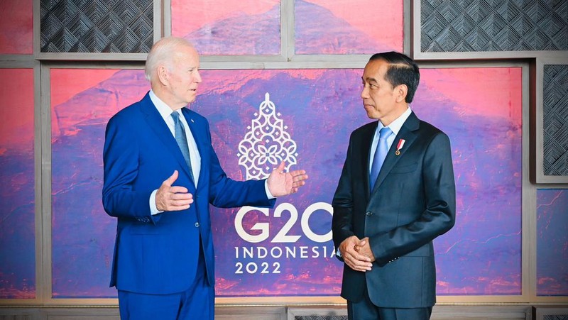 Pertemuan bilateral Presiden Joko Widodo dengan Presiden Amerika Serikat Joe Biden, The Apurva Kempinski Bali, 14 November 2022. (Laily Rachev - Biro Pers Sekretariat Presiden)