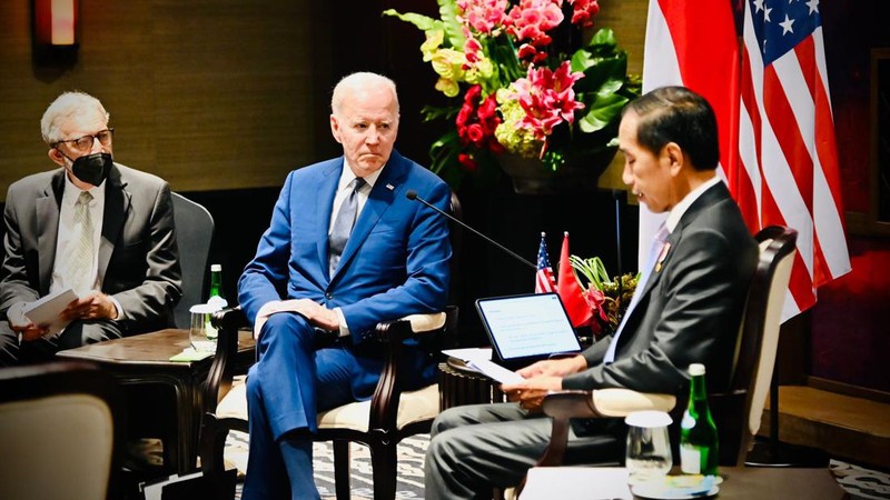 Pertemuan bilateral Presiden Joko Widodo dengan Presiden Amerika Serikat Joe Biden, The Apurva Kempinski Bali, 14 November 2022. (Laily Rachev - Biro Pers Sekretariat Presiden)