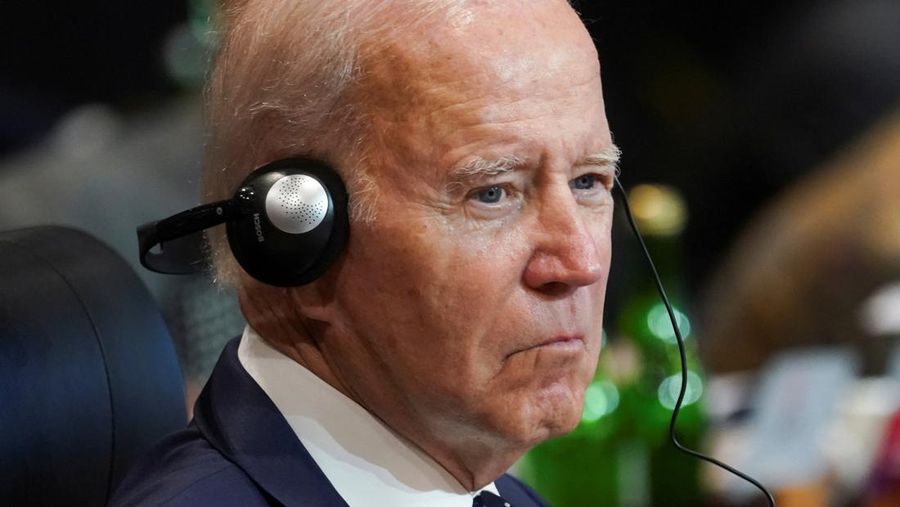 U.S. President Joe Biden attends the first working session of the G20 leaders' summit in Bali, Indonesia, November 15, 2022. REUTERS/Kevin Lamarque/Pool
