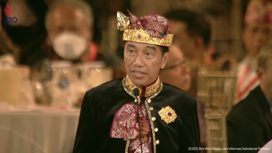 Gala Makan Malam Dalam Konferensi Tingkat Tinggi (KTT) G20. (Tangkapan Layar Youtube Sekretariat Presiden)