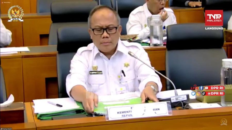 KOMISI IV DPR RI RDP DENGAN ESELON I KEMENTERIAN PERTANIAN.  (Tangkapan Layar Youtube Komisi IV DPR RI)