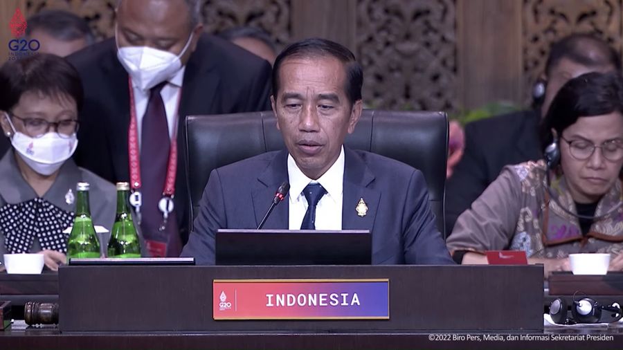 Pembukaan Sesi 2 Konferensi Tingkat Tinggi (KTT) G20 Dibuka oleh Presiden Joko Widodo. (Tangkapan Layar Youtube Sekretariat Presiden)