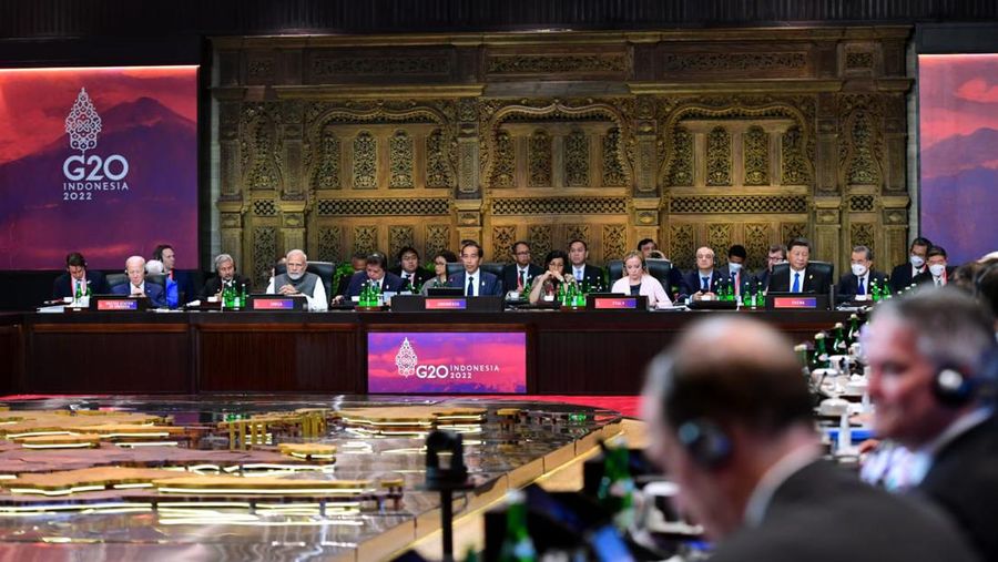 Pembukaan Sesi 2 Konferensi Tingkat Tinggi (KTT) G20 Dibuka oleh Presiden Joko Widodo. (Muchlis Jr - Biro Pers Sekretariat Presiden)
