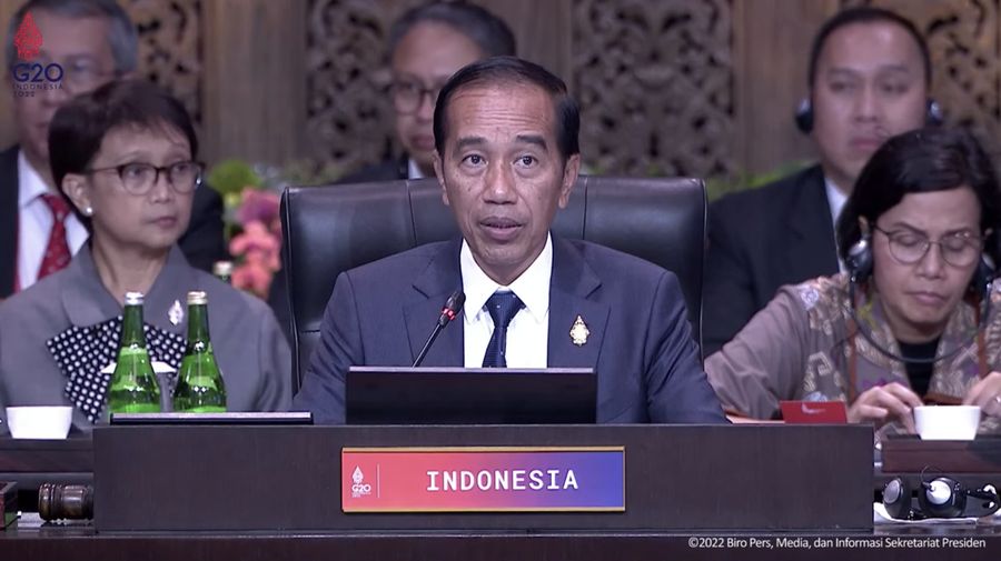 Pembukaan Sesi 2 Konferensi Tingkat Tinggi (KTT) G20 Dibuka oleh Presiden Joko Widodo. (Tangkapan Layar Youtube Sekretariat Presiden)