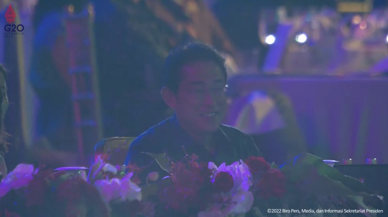 Gala Makan Malam Dalam Konferensi Tingkat Tinggi (KTT) G20. Gala Makan Malam Dalam Konferensi Tingkat Tinggi (KTT) G20. (Tangkapan Layar Youtube Sekretariat Presiden)