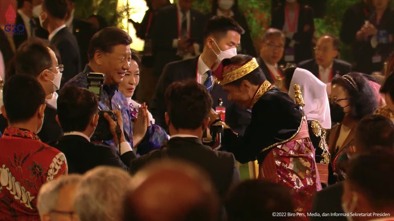 Gala Makan Malam Dalam Konferensi Tingkat Tinggi (KTT) G20. Gala Makan Malam Dalam Konferensi Tingkat Tinggi (KTT) G20. (Tangkapan Layar Youtube Sekretariat Presiden)
