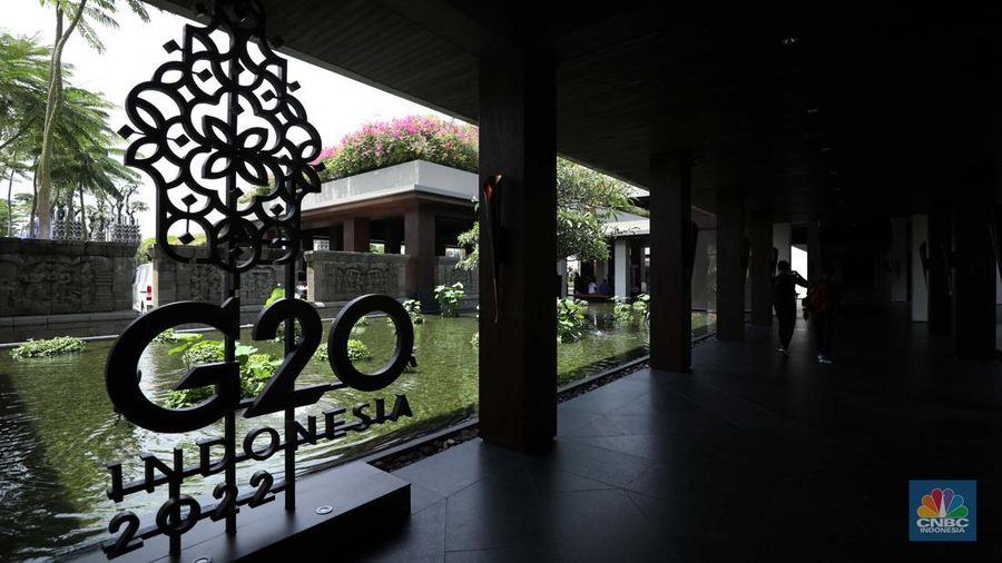 Suasana Hotel Apurva jelang acara puncak KTT G2O, Selasa (13/11/2022). (CNBC Indonesia/Tri Susilo)