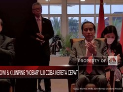 Bersejarah! Jokowi & Xi Jinping "Nobar" Uji Coba Kereta Cepat