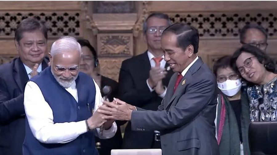 Dua Srikandi Dalam KTT 2022 G20. (Tangkapan Layar Youtube Sekretariat Presiden)
