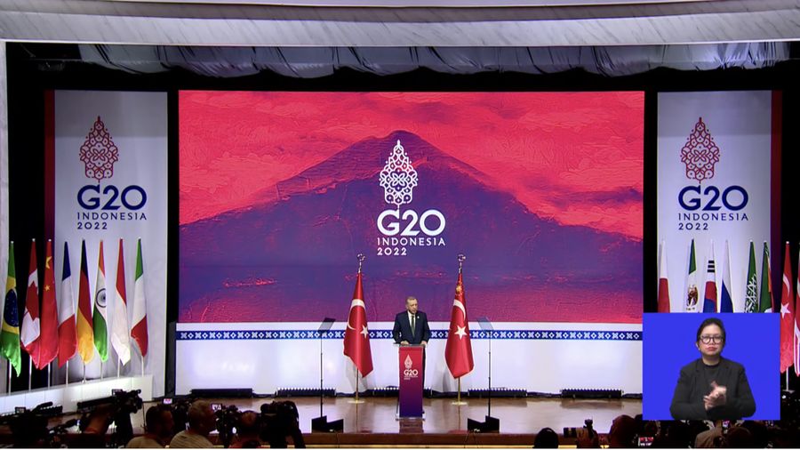 G20 Press Conference: President of Turkey (Mr. Recep Tayyip Erdogan), Bali 16 November 2022
