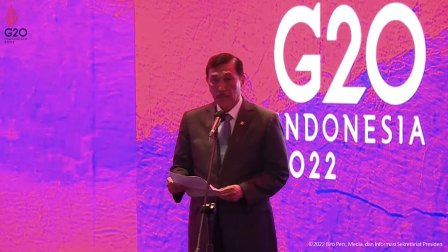Luhut Binsar Pandjaitan dalam Pertemuan Bilateral Republik Indonesia dengan RRT, Bali, 16 November 2022 (Tangkapan Layar Sekretariat Presiden)