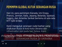 Pemimpin Eropa, AS Hingga Jepang di G20 Kutuk Serangan Rusia