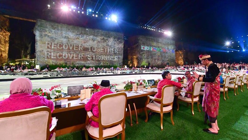 Presiden dan Ibu Iriana Gelar Jamuan Santap Malam bagi Para Pemimpin G20. (Muchlis Jr - Biro Pers Sekretariat Presiden)