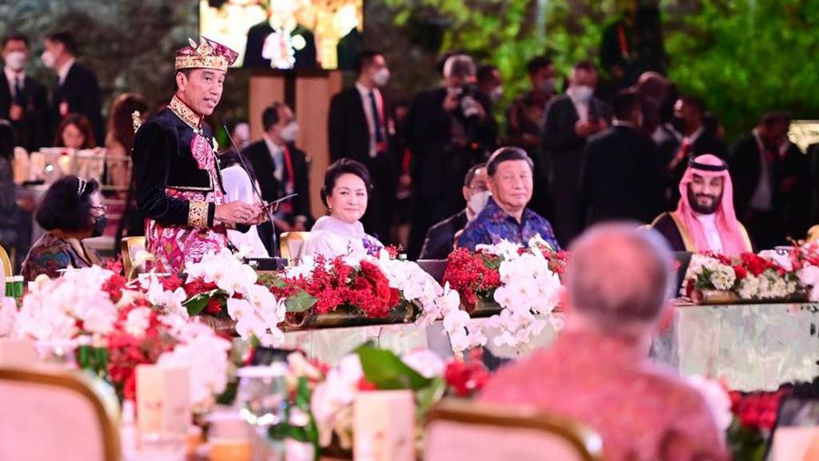 Presiden dan Ibu Iriana Gelar Jamuan Santap Malam bagi Para Pemimpin G20. (Muchlis Jr - Biro Pers Sekretariat Presiden)