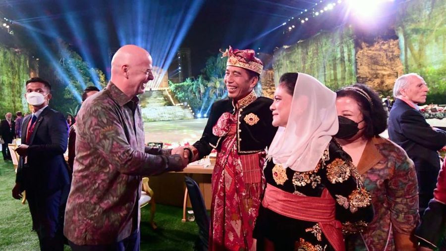 Presiden dan Ibu Iriana Gelar Jamuan Santap Malam bagi Para Pemimpin G20. (Muchlis Jr - Biro Pers Sekretariat Presiden)