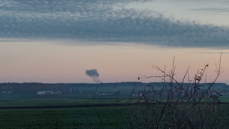 UKRAINE-CRISIS/POLAND-BLAST Smoke rises in the distance, amid reports of two explosions, seen from Nowosiolki, Poland, near the border with Ukraine November 15, 2022 in this image obtained from social media. Stowarzyszenie Moje Nowosiolki via REUTERS THIS IMAGE HAS BEEN SUPPLIED BY A THIRD PARTY. MANDATORY CREDIT TPX IMAGES OF THE DAY