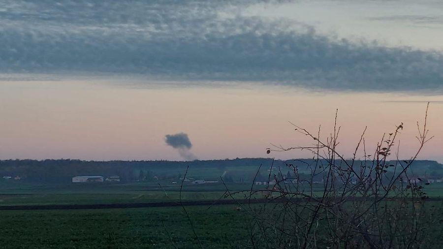 Smoke rises in the distance, amid reports of two explosions, seen from Nowosiolki, Poland, near the border with Ukraine November 15, 2022 in this image obtained from social media. Stowarzyszenie Moje Nowosiolki via REUTERS  THIS IMAGE HAS BEEN SUPPLIED BY A THIRD PARTY. MANDATORY CREDIT     TPX IMAGES OF THE DAY