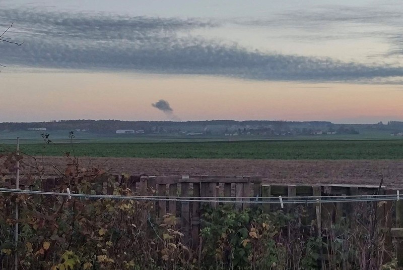 UKRAINE-CRISIS/POLAND-BLAST Smoke rises in the distance, amid reports of two explosions, seen from Nowosiolki, Poland, near the border with Ukraine November 15, 2022 in this image obtained from social media. Stowarzyszenie Moje Nowosiolki via REUTERS THIS IMAGE HAS BEEN SUPPLIED BY A THIRD PARTY. MANDATORY CREDIT TPX IMAGES OF THE DAY