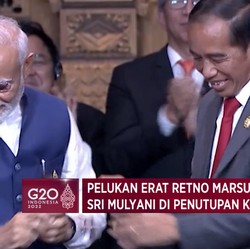 Pelukan Erat Retno Marsudi & Sri Mulyani di Penutupan KTT G20