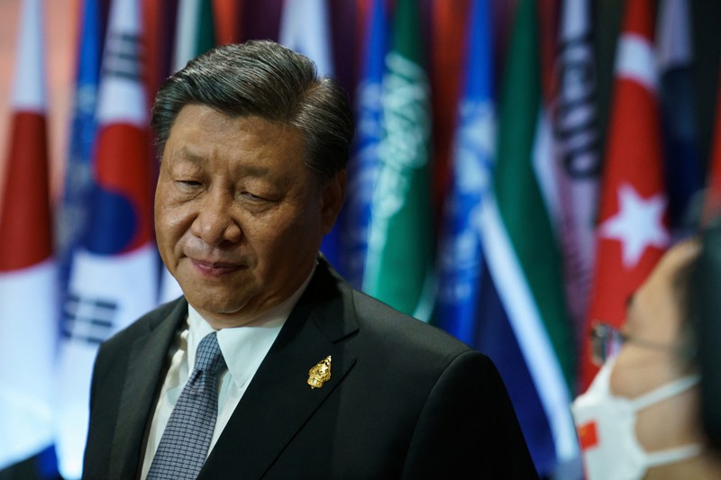 G20-SUMMIT/XI-TRUDEAU Canada's Prime Minister Justin Trudeau speaks with China's President Xi Jinping at the G20 Leaders' Summit in Bali, Indonesia, November 16, 2022. Adam Scotti/Prime Minister's Office/Handout via REUTERS. THIS IMAGE HAS BEEN SUPPLIED BY A THIRD PARTY.