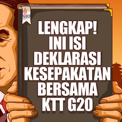 Lengkap! Simak Isi Deklarasi Kesepakatan Bersama KTT G20 Bali