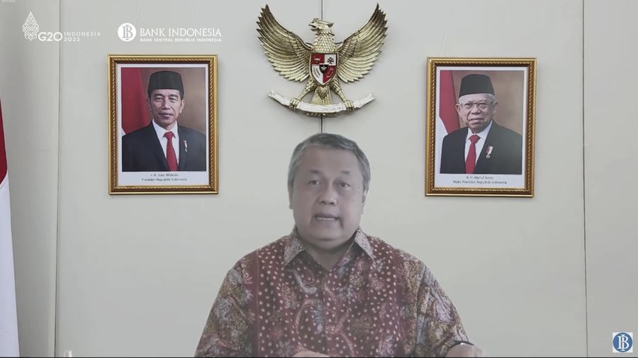 Pengumuman Hasil Rapat Dewan Gubernur Bulanan Bulan November 2022. (Tangkapan Layar Youtube Bank Indonesia)
