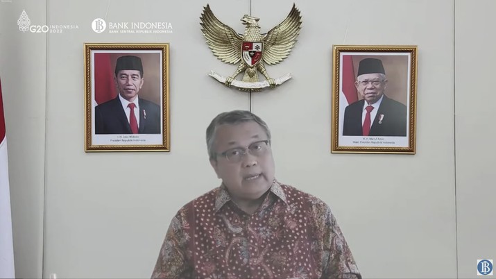 Pengumuman Hasil Rapat Dewan Gubernur Bulanan Bulan November 2022. (Tangkapan Layar Youtube Bank Indonesia)