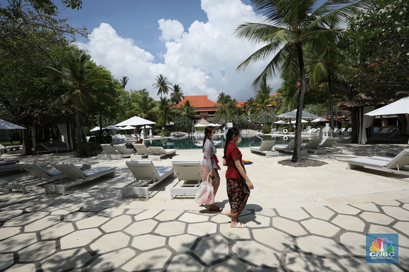 Sektor pariwisata di Bali utamanya perhotelan di Nusa Dua, kelimpahan cuan karena Konferensi Tingkat Tinggi (KTT) G20. Sektor pariwisata di Bali utamanya perhotelan di Nusa Dua, kelimpahan cuan karena Konferensi Tingkat Tinggi (KTT) G20. (CNBC Indonesia/Tri Susilo)