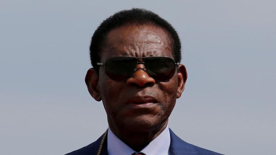 FILE PHOTO: Equatorial Guinean President Teodoro Obiang Nguema Mbasogo is seen at his arrival to the Viru Viru airport, ahead of his attendance at the Gas Exporting Countries Forum Summit, in Santa Cruz, Bolivia, November 22, 2017. REUTERS/David Mercado/File Photo/File Photo