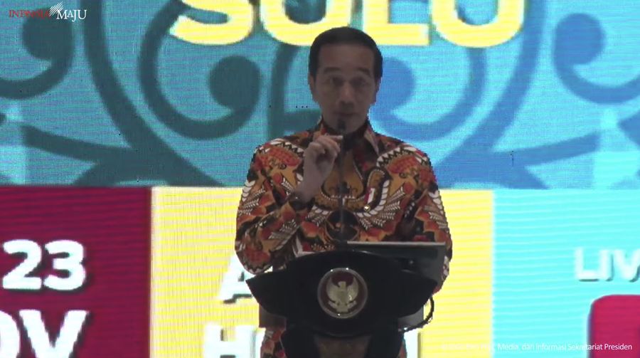 Musyawarah Nasional ke-17 HIPMI, Surakarta, 21 November 2022. (Tangkapan layar Youtube Sekretariat Presiden RI)