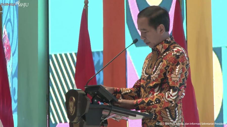 Musyawarah Nasional ke-17 HIPMI, Surakarta, 21 November 2022. (Tangkapan layar Youtube Sekretariat Presiden RI)