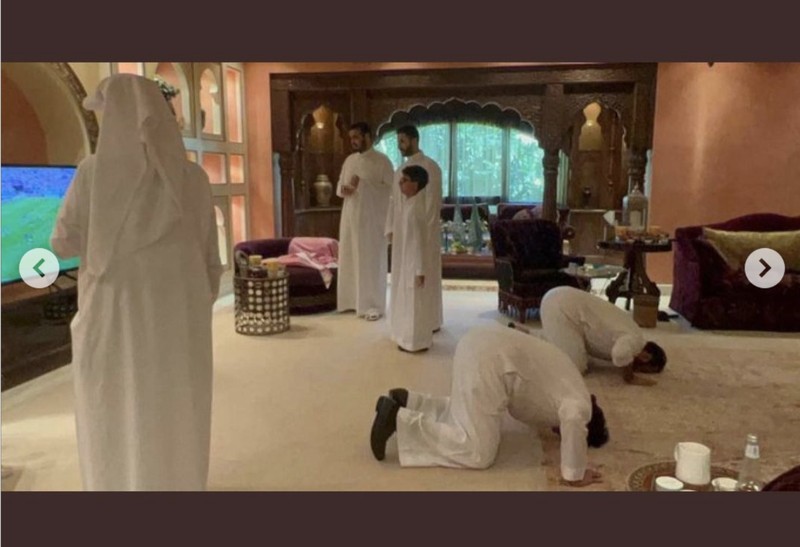 Pertandingan Piala Dunia antara Argentina Melawan Arab Saudi MBS bersujud Syukur atas kemenangan Arab 2-1 kemarin. (Instagram @mohammed_bin_salman_ksa)