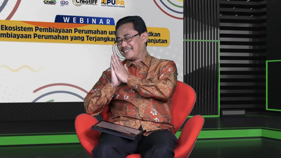 Sardjoko Kepala Dinas Perumahan Rakyat Dan Kawasan Permukiman Provinsi DKI Jakarta, Dalam Webinar Ekosistem Pembiayaan Perumahan untuk mewujudkan Pembiayaan Perumahan yang Terjangkau dan Berkelanjutan. (Tangkapan Layar Youtube pupr_pembiayaan)
