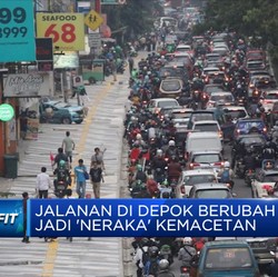 Video: Jalanan di Depok Berubah Jadi 'Neraka' Kemacetan