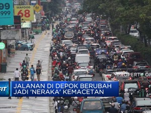 Video: Jalanan di Depok Berubah Jadi 'Neraka' Kemacetan