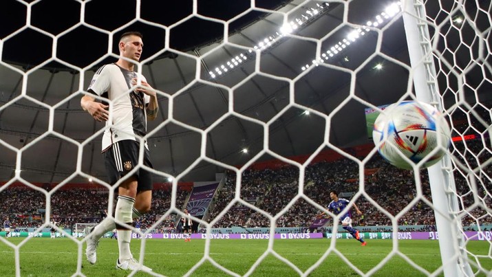 Jerman kalah 1-2 dari Jepang di laga pertama Piala Dunia 2022. (Getty Images/Alex Grimm)