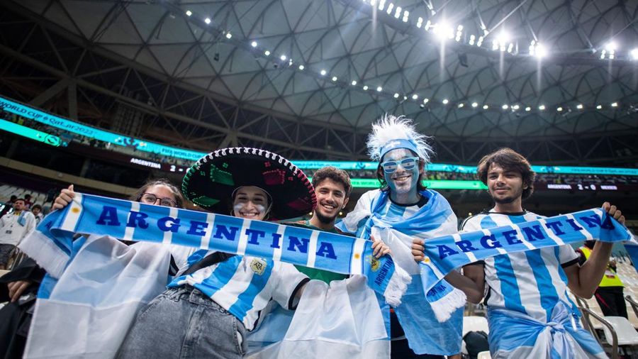 Argentina's forward #10 Lionel Messi reacts at the final whistle of the Qatar 2022 World Cup Group C football match between Argentina and Mexico at the Lusail Stadium in Lusail, north of Doha on November 26, 2022. (Photo by Kirill KUDRYAVTSEV / AFP) (Photo by KIRILL KUDRYAVTSEV/AFP via Getty Images)