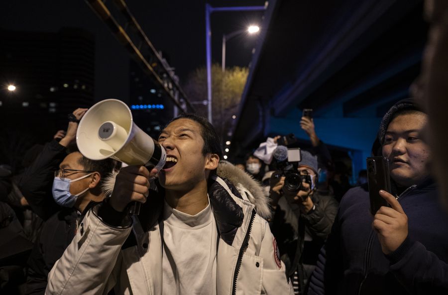 Demo pembatasan penyakit coronavirus (COVID-19) di China