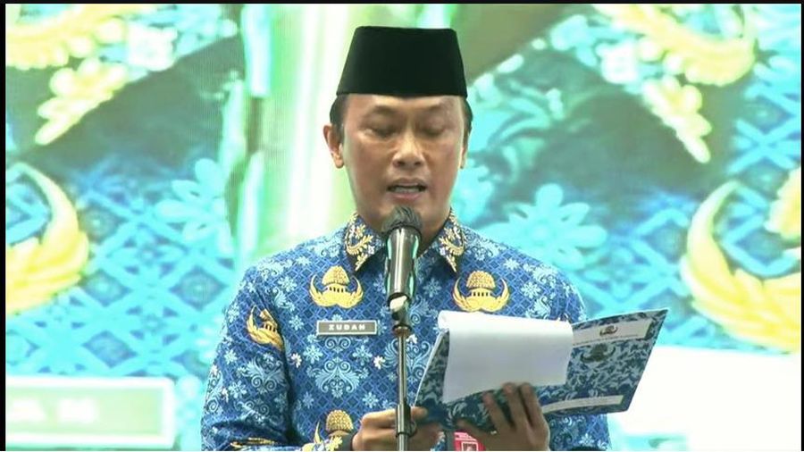 Ketua Umum Dewan Pengurus Korps Pegawai Republik Indonesia (KORPRI) Nasional, Zudan Arid Fakrullah (Tangkapan Layar via Youtube 
Ditjen Dukcapil KDN)