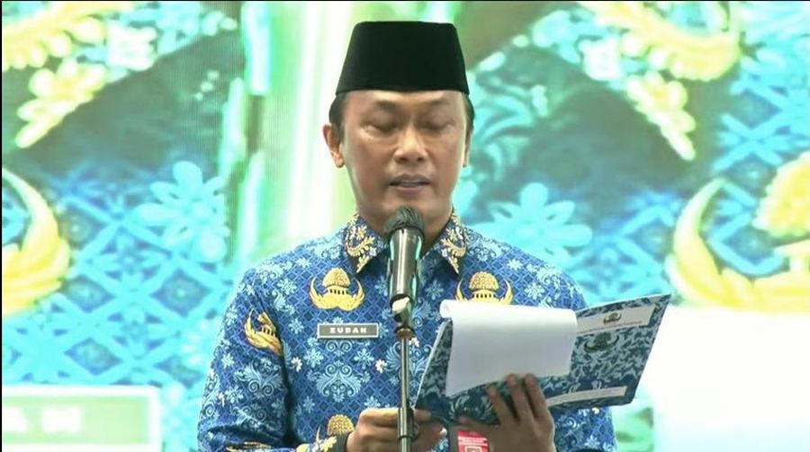Ketua Umum Dewan Pengurus Korps Pegawai Republik Indonesia (KORPRI) Nasional, Zudan Arid Fakrullah (Tangkapan Layar via Youtube 
Ditjen Dukcapil KDN)
