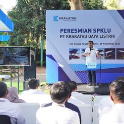 Dukung Industri Hijau, KRAS Resmikan SPKLU Pertama di Cilegon