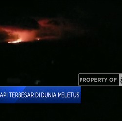 Video Penampakan Gunung Api Terbesar di Dunia Meletus