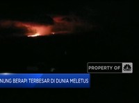 Video Penampakan Gunung Api Terbesar di Dunia Meletus