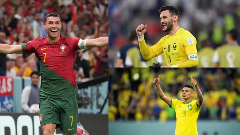 Wajah kegembiraan 3 kapten timnas yang lolos babak 16 besar Piala Dunia Qatar 2022. (Pool/Getty Images)